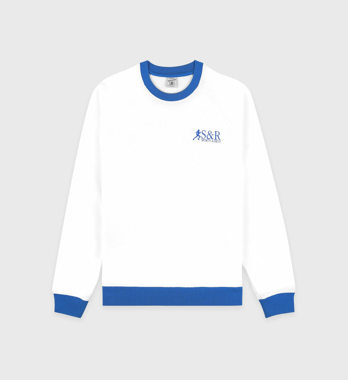 SR Runner Soft Crewneck - White/Team Blue Sporty & Rich Sale