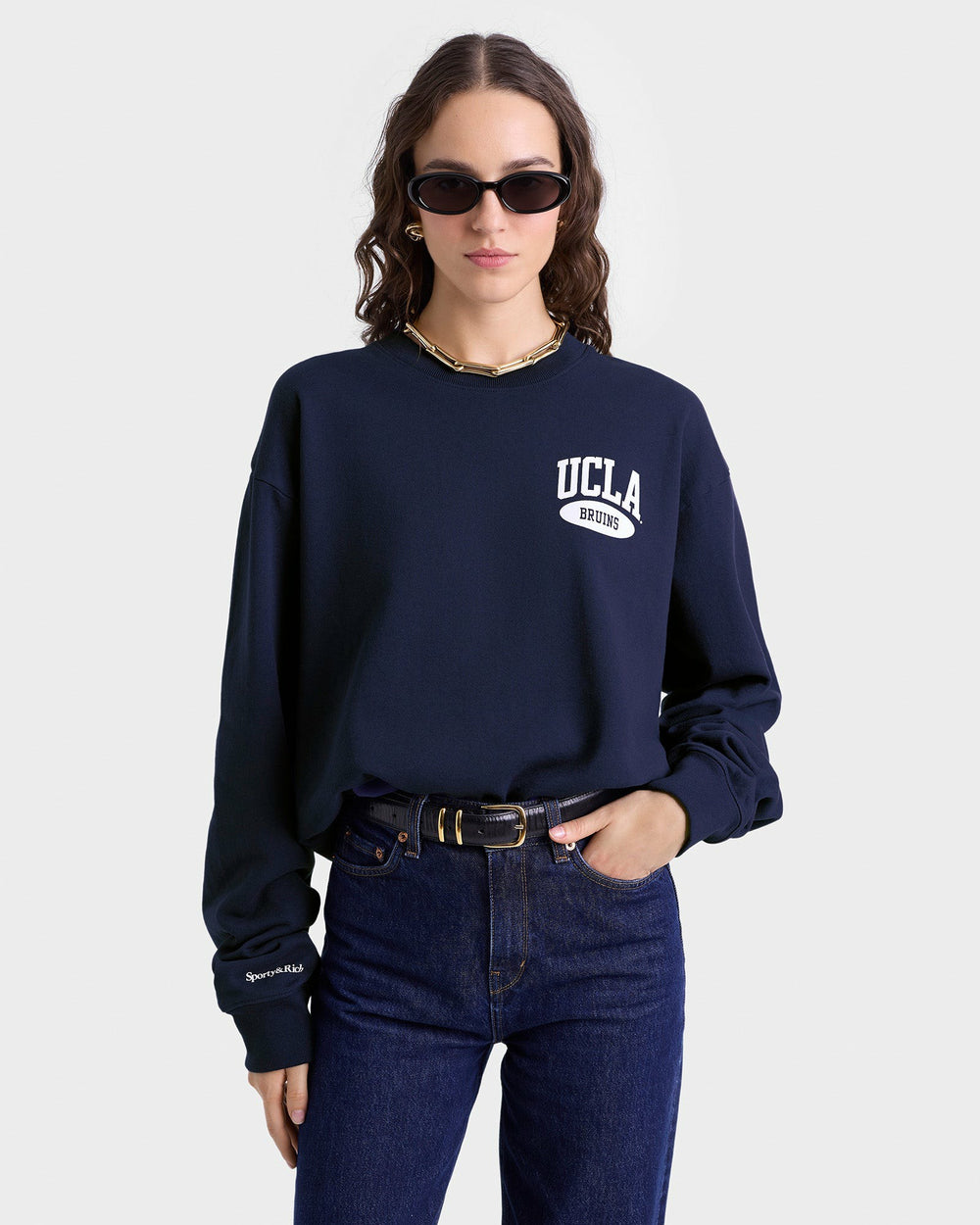 Westwood Crewneck - Navy/White Sporty & Rich Discount