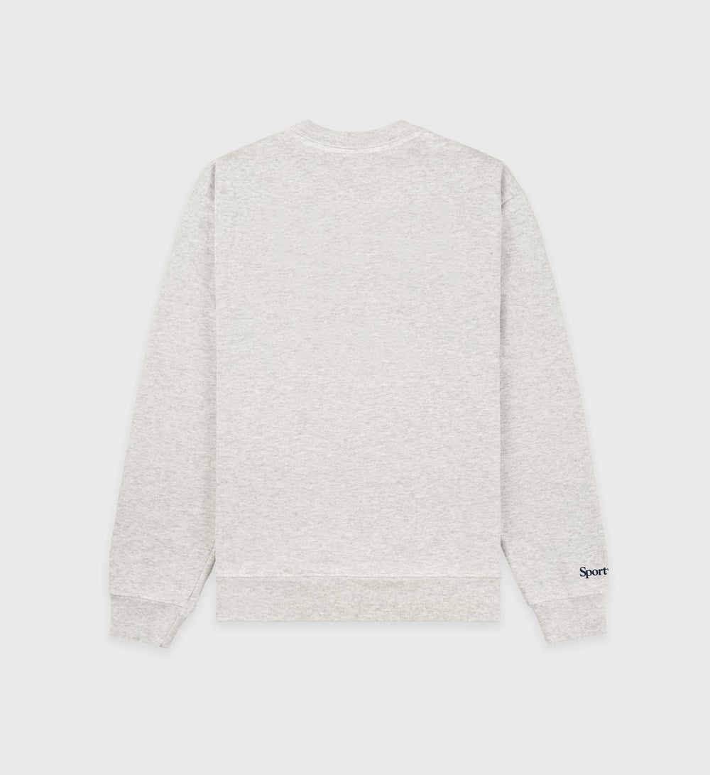 UCLA Crest Crewneck - Heather Gray/Navy Sporty & Rich For Sale