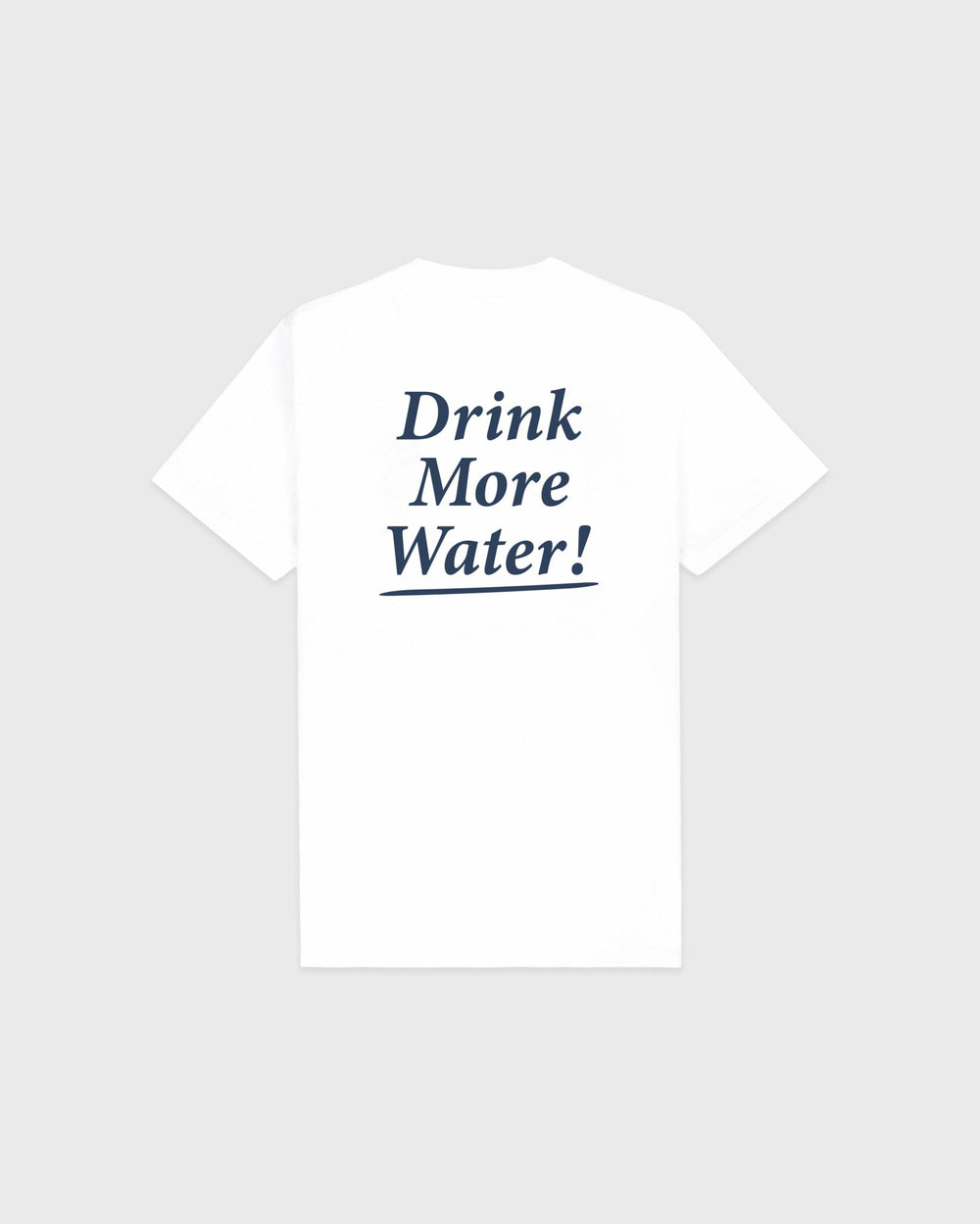 Drink More Water T-Shirt - White/Light Navy Sporty & Rich US