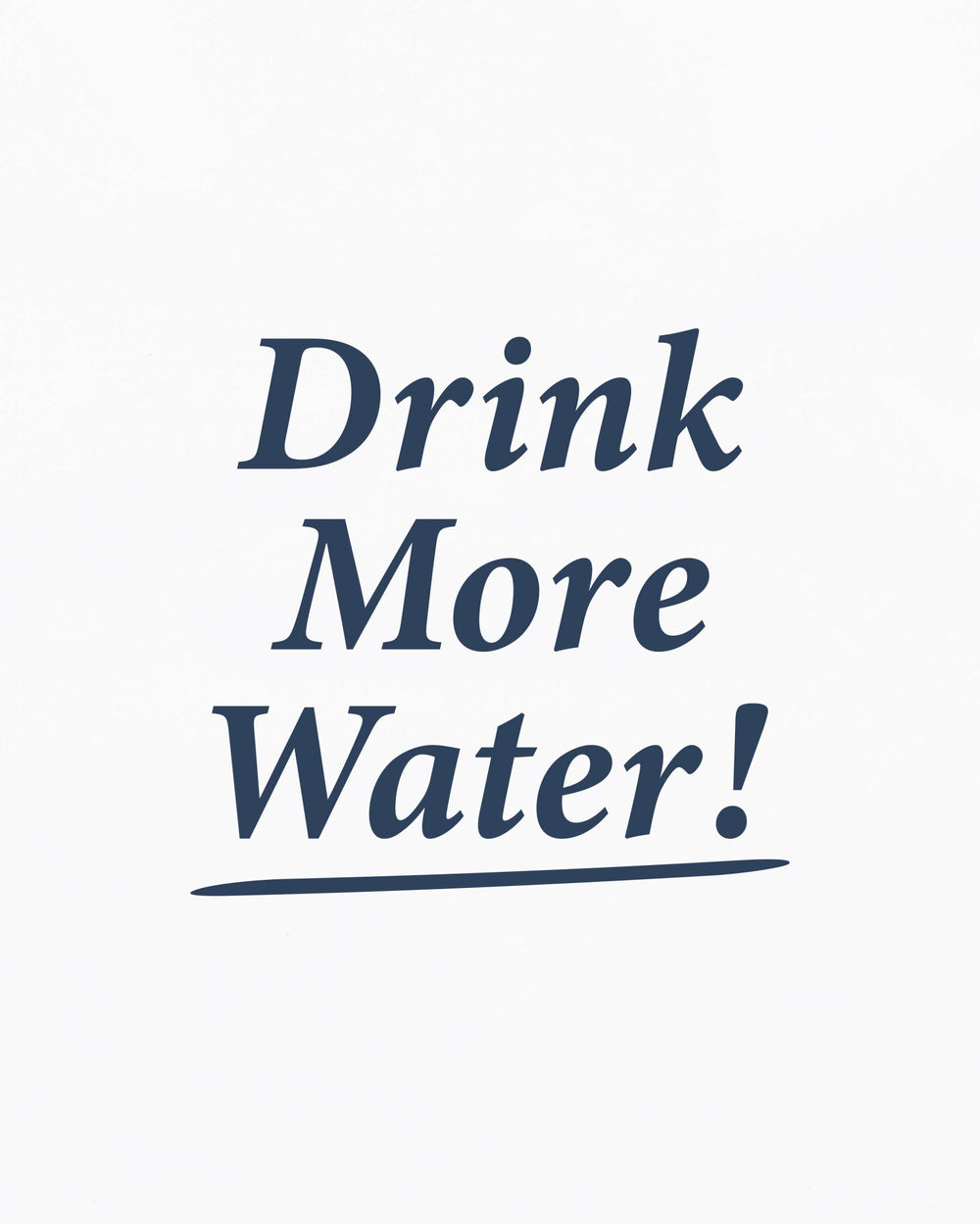 Drink More Water T-Shirt - White/Light Navy Sporty & Rich US