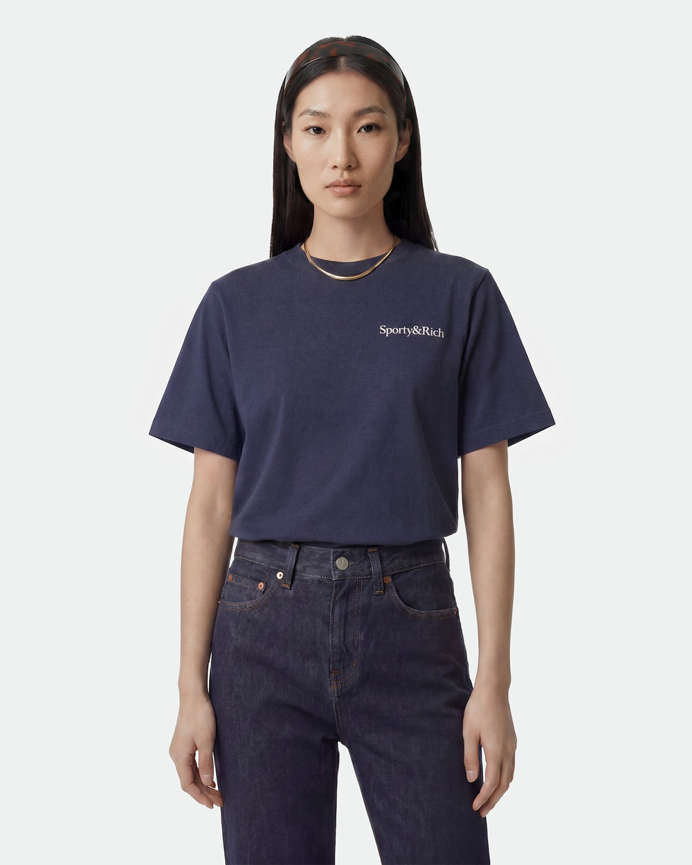 Drink More Water T-Shirt - Light Navy/White Sporty & Rich Sale