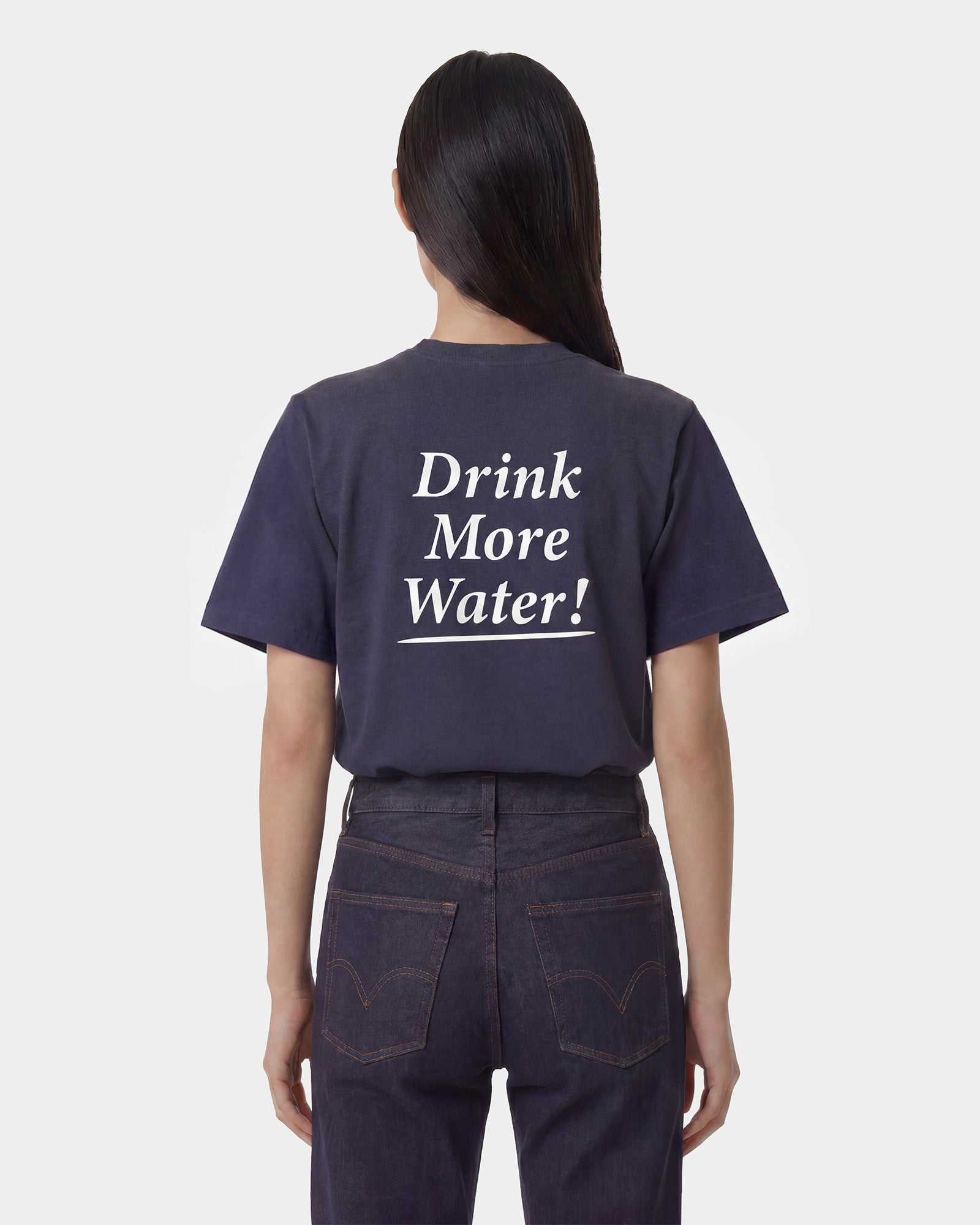 Drink More Water T-Shirt - Light Navy/White Sporty & Rich Sale