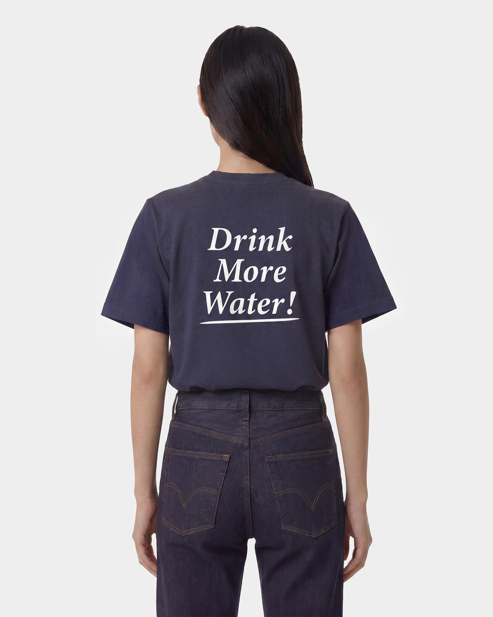 Drink More Water T-Shirt - Light Navy/White Sporty & Rich Sale