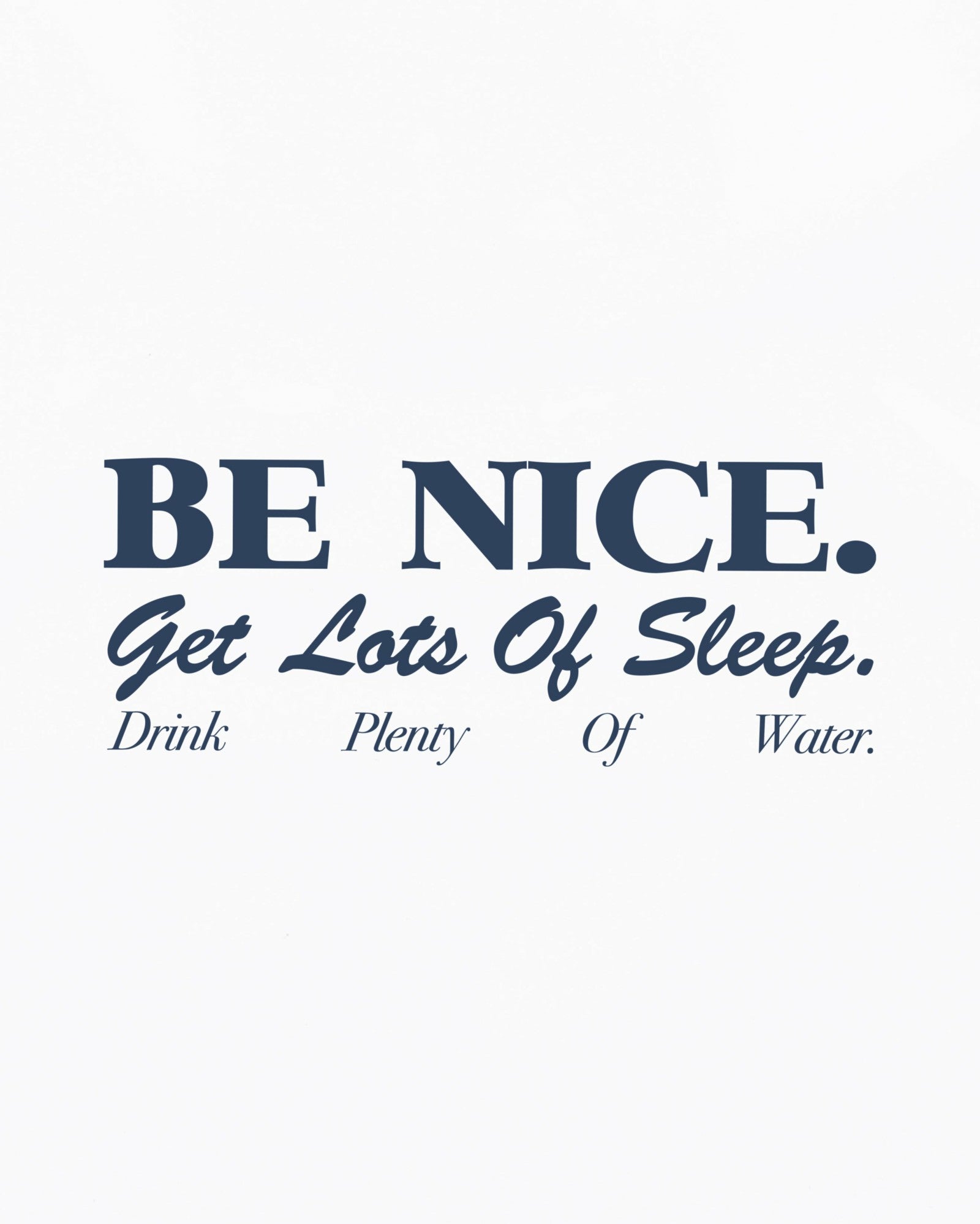 Be Nice Soft Ringer Tee - White/Light Navy Sporty & Rich Online