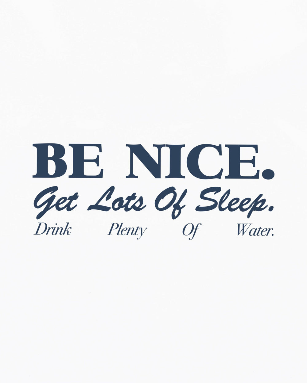 Be Nice Soft Ringer Tee - White/Light Navy Sporty & Rich Online