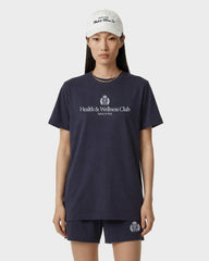 H&W Crest T-Shirt - Light Navy/White Sporty & Rich Discount