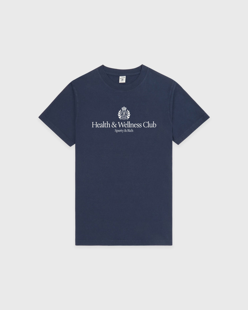 H&W Crest T-Shirt - Light Navy/White Sporty & Rich Discount