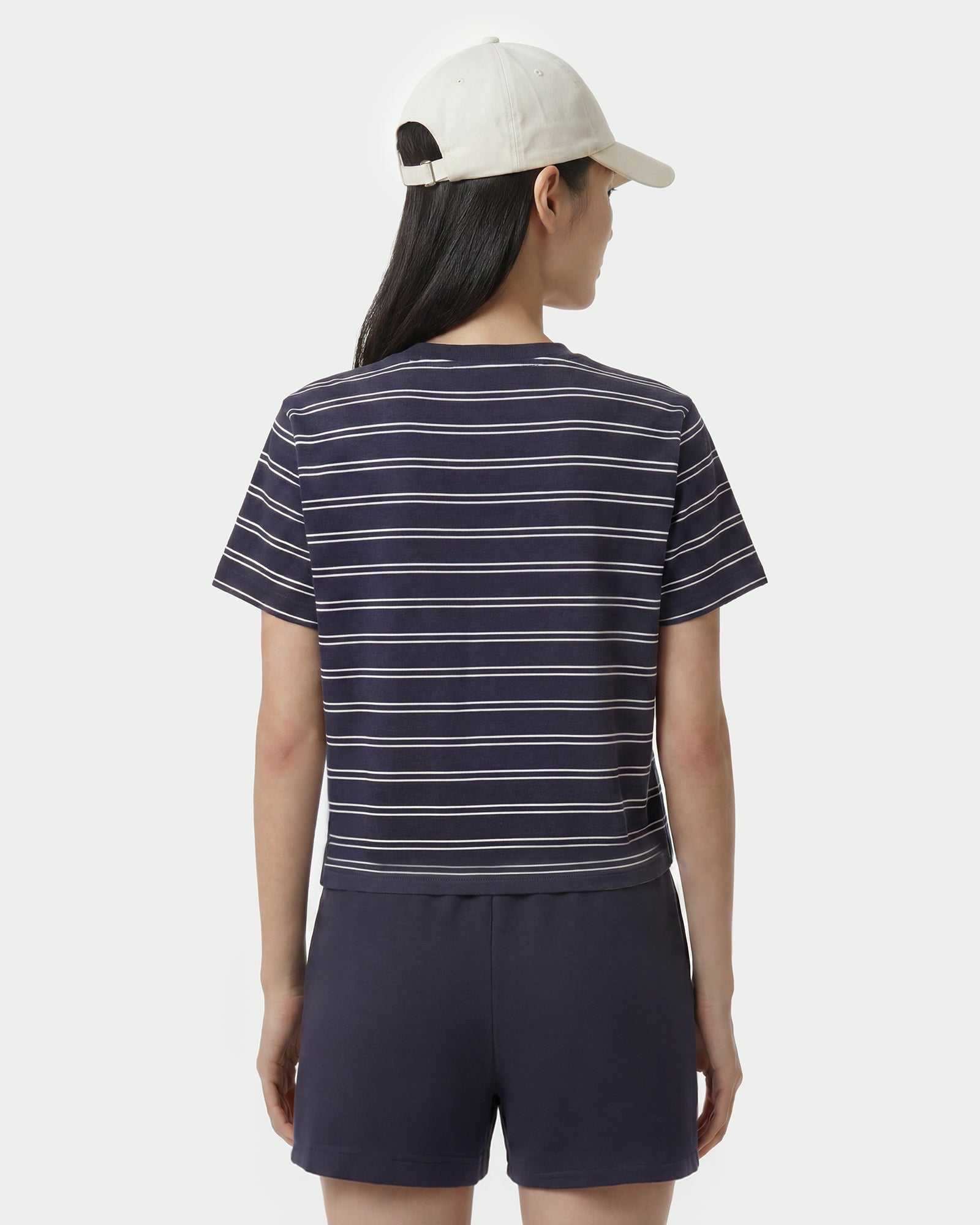 NY Crest T-Shirt - Light Navy Striped/Light Navy Sporty & Rich For Sale