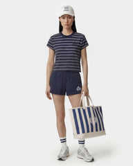 NY Crest T-Shirt - Light Navy Striped/Light Navy Sporty & Rich For Sale