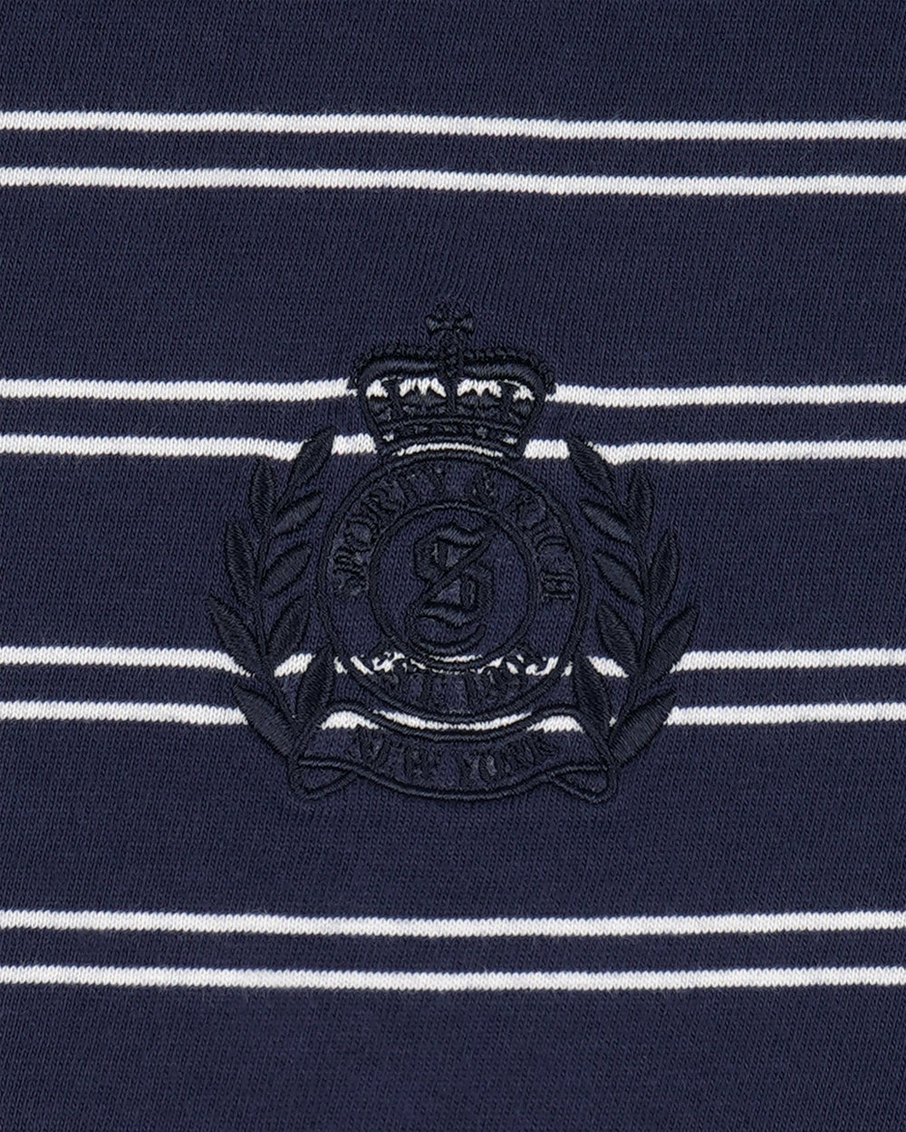 NY Crest T-Shirt - Light Navy Striped/Light Navy Sporty & Rich For Sale