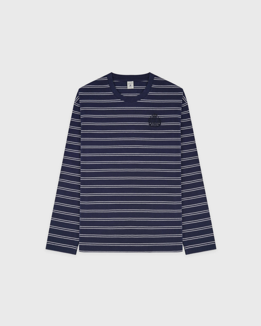 NY Crest Easy Longsleeve - Light Navy Striped/Light Navy Sporty & Rich Outlet
