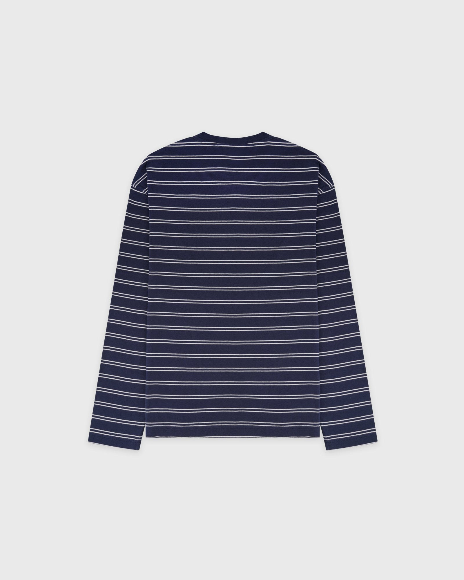 NY Crest Easy Longsleeve - Light Navy Striped/Light Navy Sporty & Rich Outlet