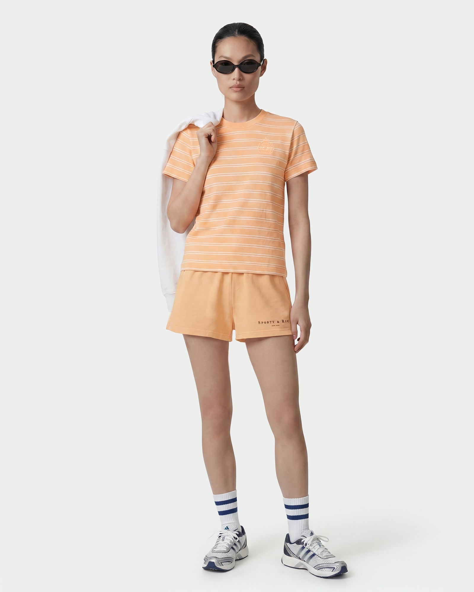NY Crest T-Shirt - Limone Striped/Limone Sporty & Rich US