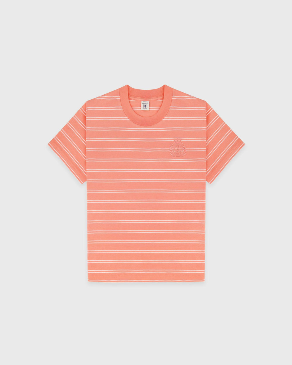 NY Crest T-Shirt - Flamingo Striped/Flamingo Sporty & Rich Online
