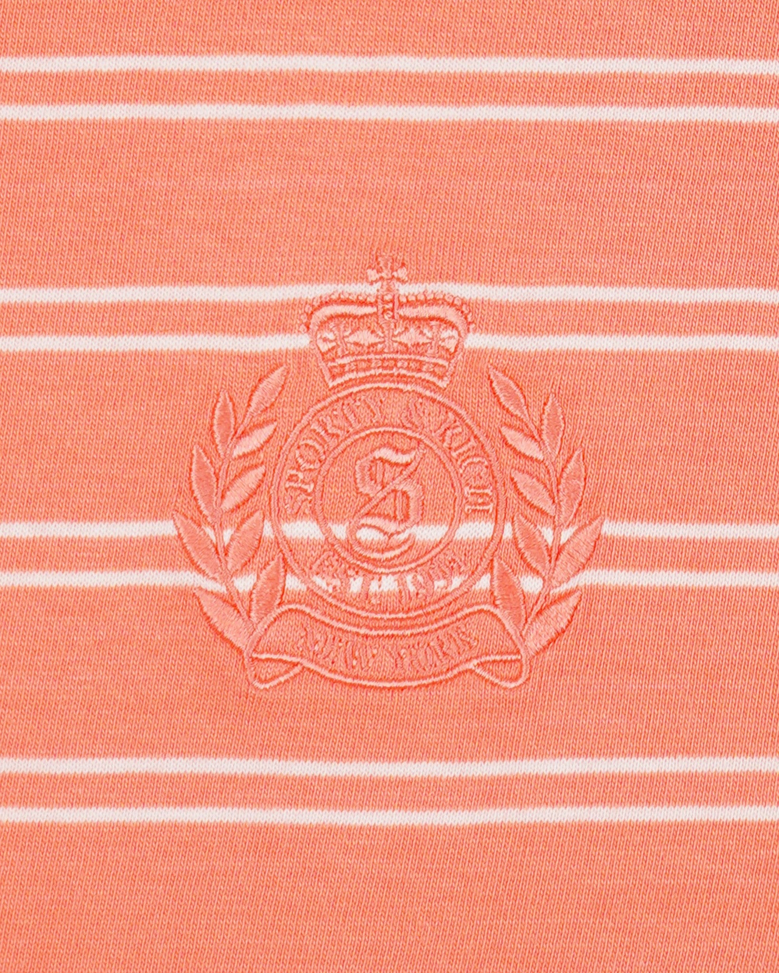 NY Crest T-Shirt - Flamingo Striped/Flamingo Sporty & Rich Online