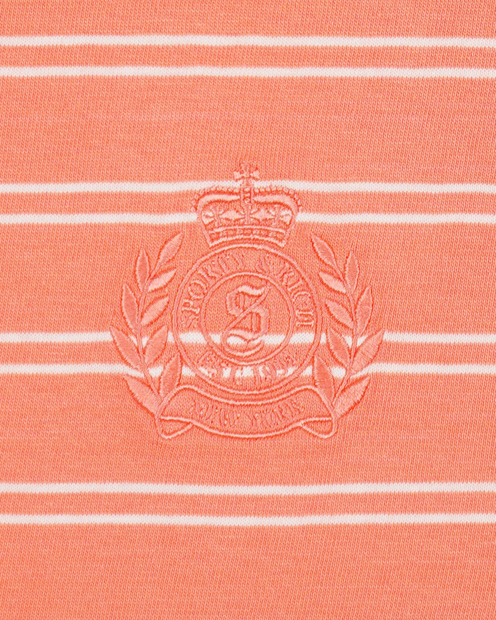 NY Crest Easy Longsleeve - Flamingo Striped/Flamingo Sporty & Rich Discount