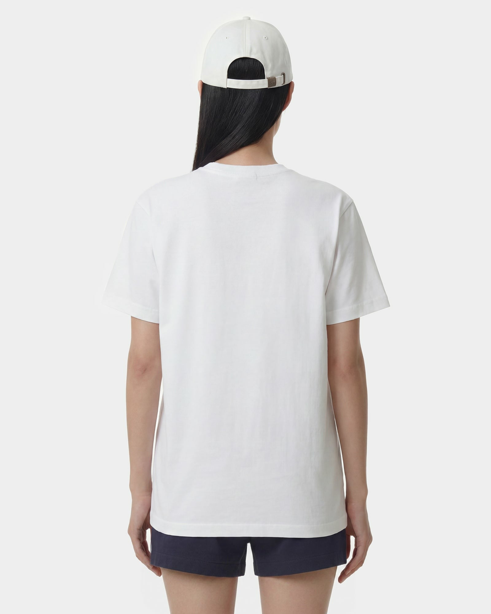 H&W Crest T-Shirt - White/Light Navy Sporty & Rich Outlet