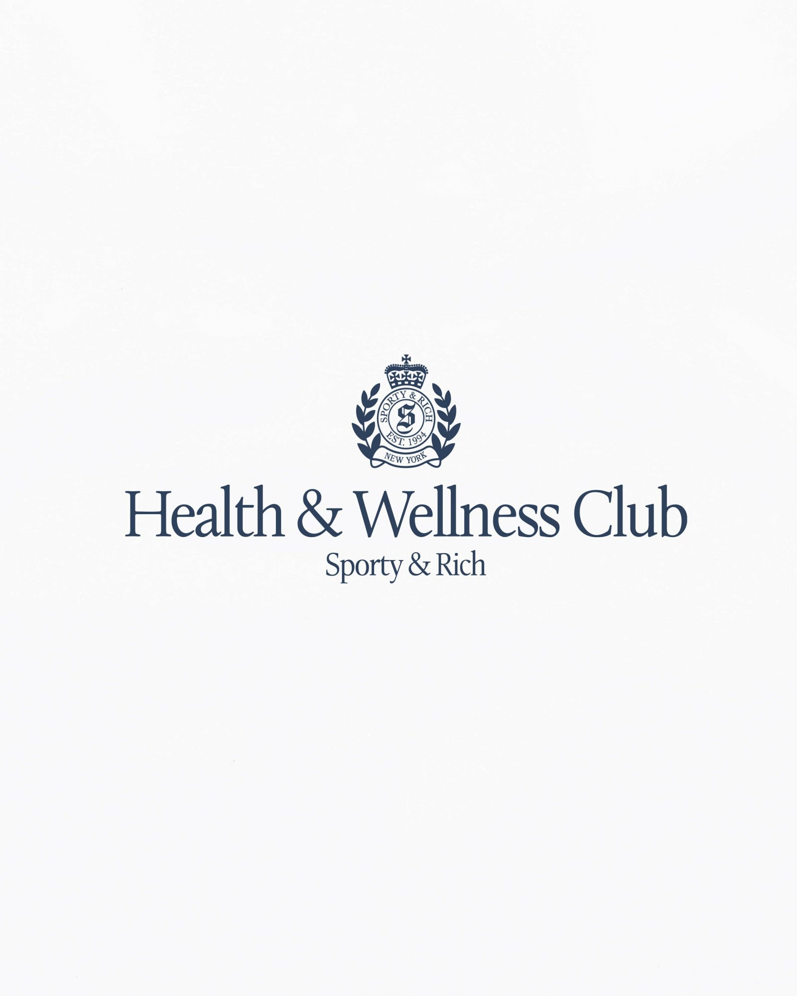 H&W Crest T-Shirt - White/Light Navy Sporty & Rich Outlet