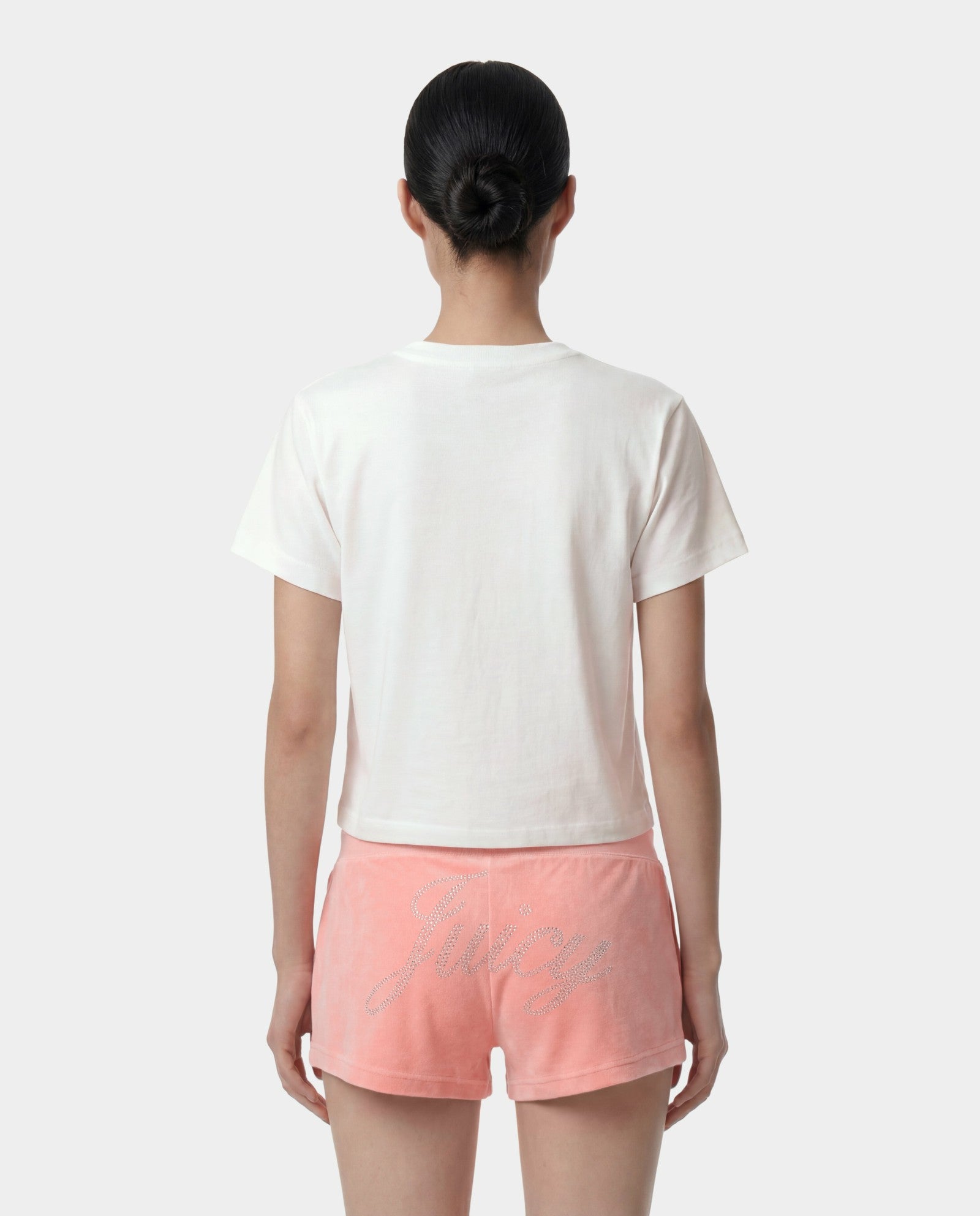 Juicy Emblem Essentials Tee - White/Rose Sporty & Rich Online