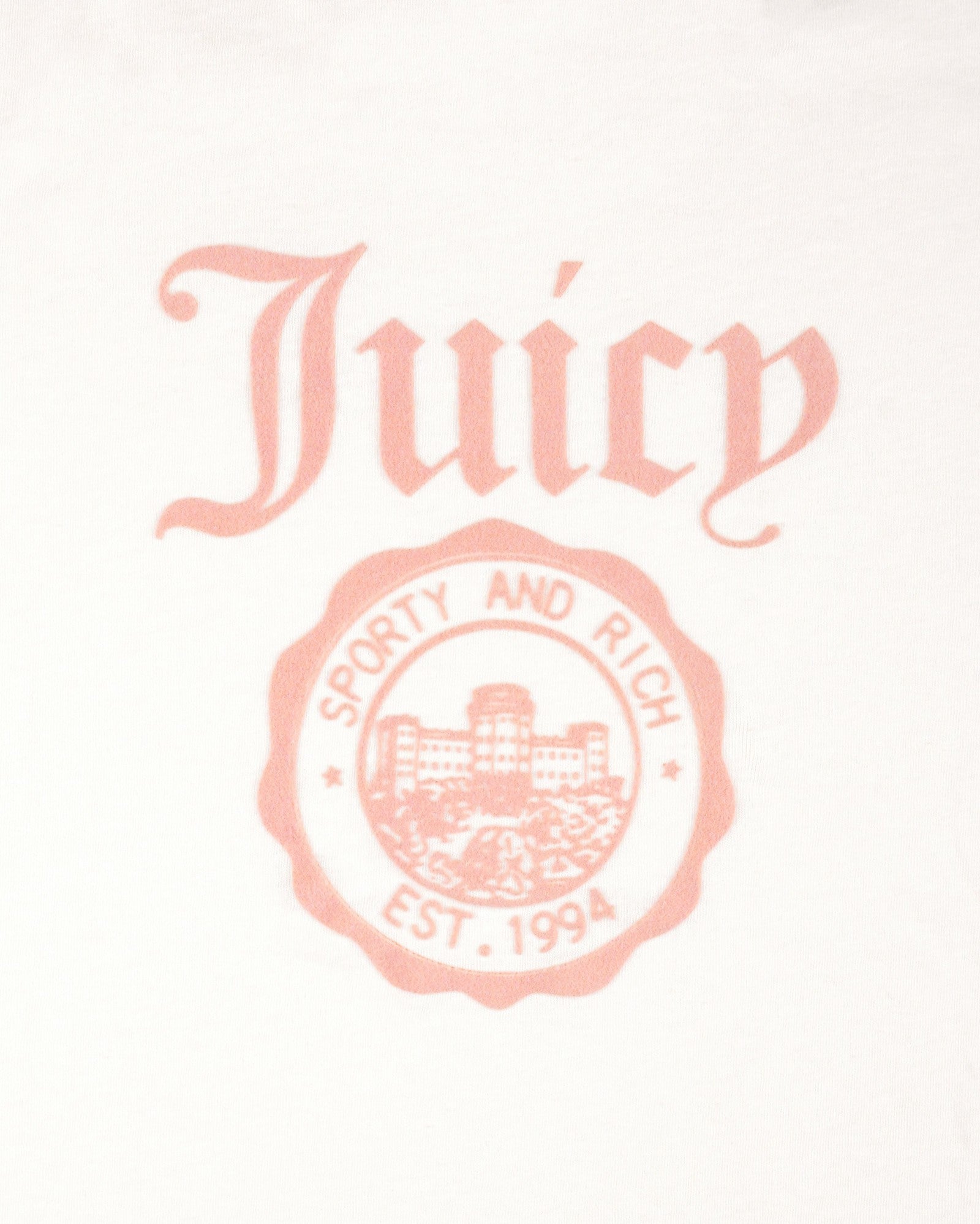 Juicy Emblem Essentials Tee - White/Rose Sporty & Rich Online