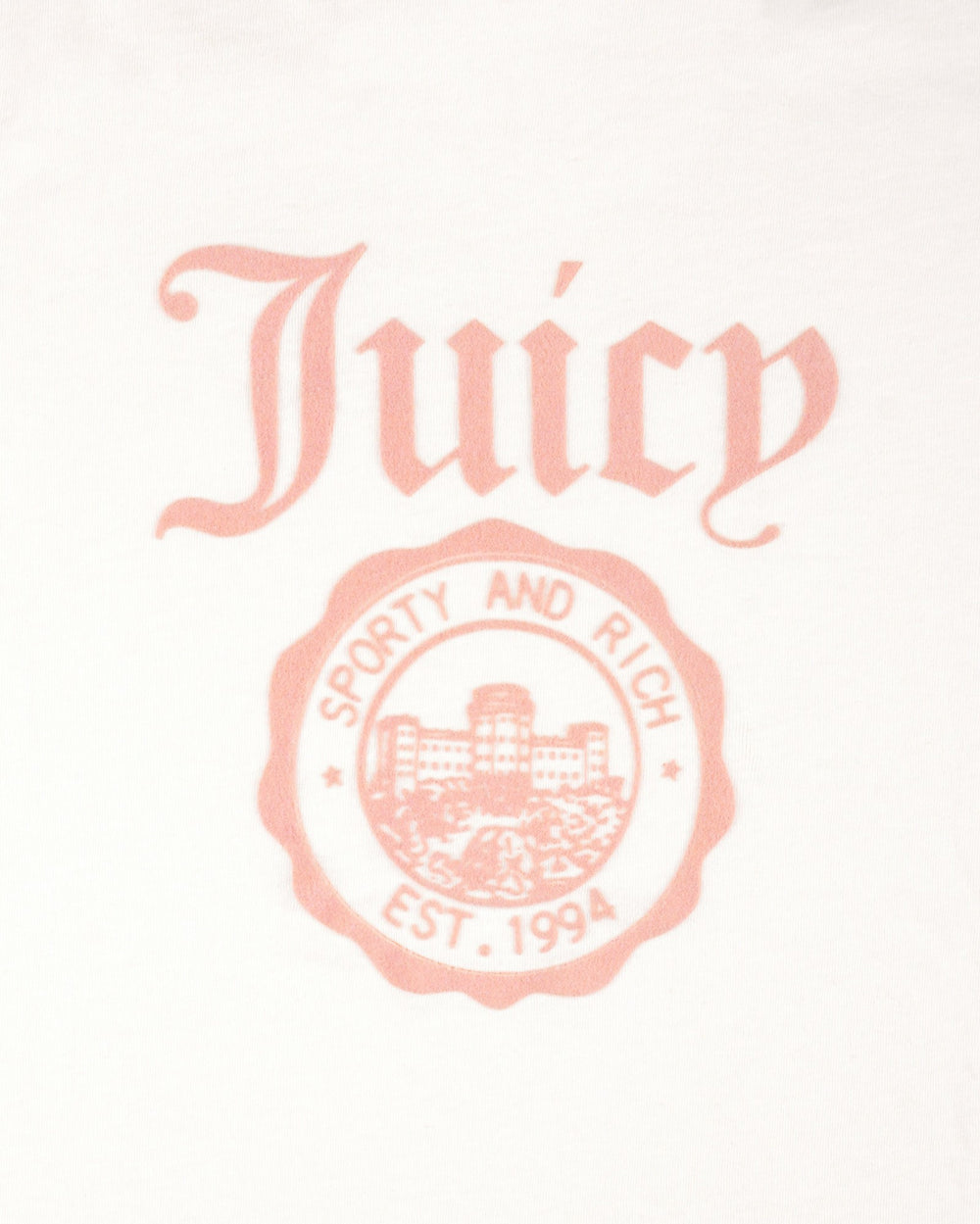 Juicy Emblem Essentials Tee - White/Rose Sporty & Rich Online