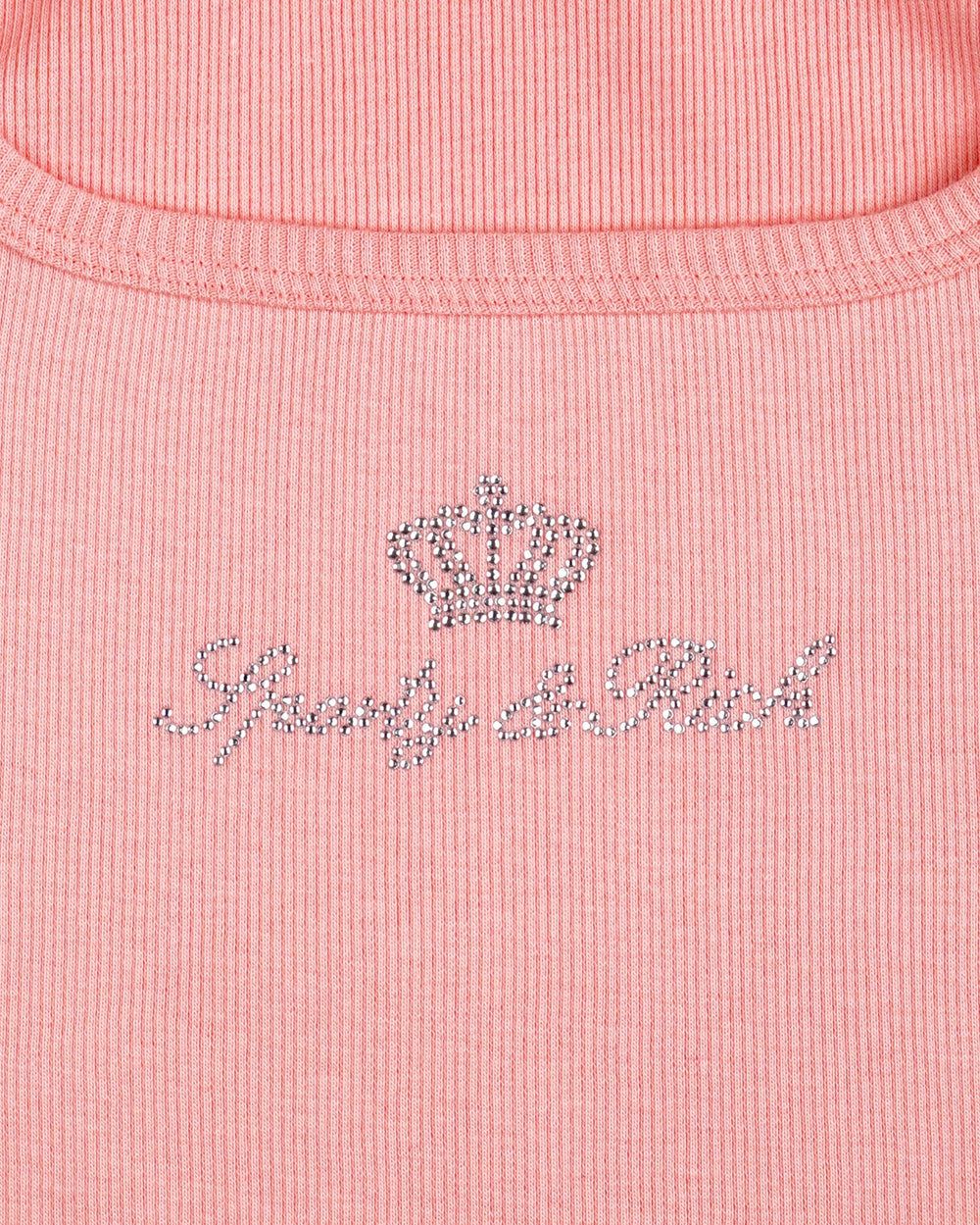 Juicy Crown Ribbed Tank - Rose Sporty & Rich Discount