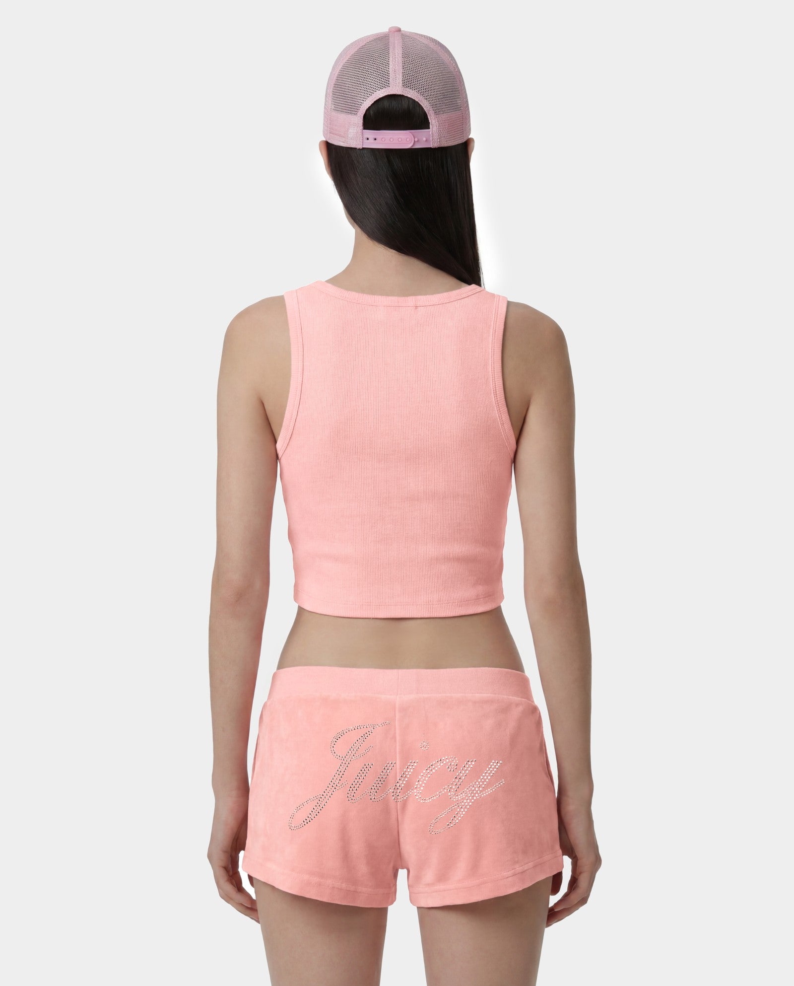 Juicy Crown Ribbed Tank - Rose Sporty & Rich Discount