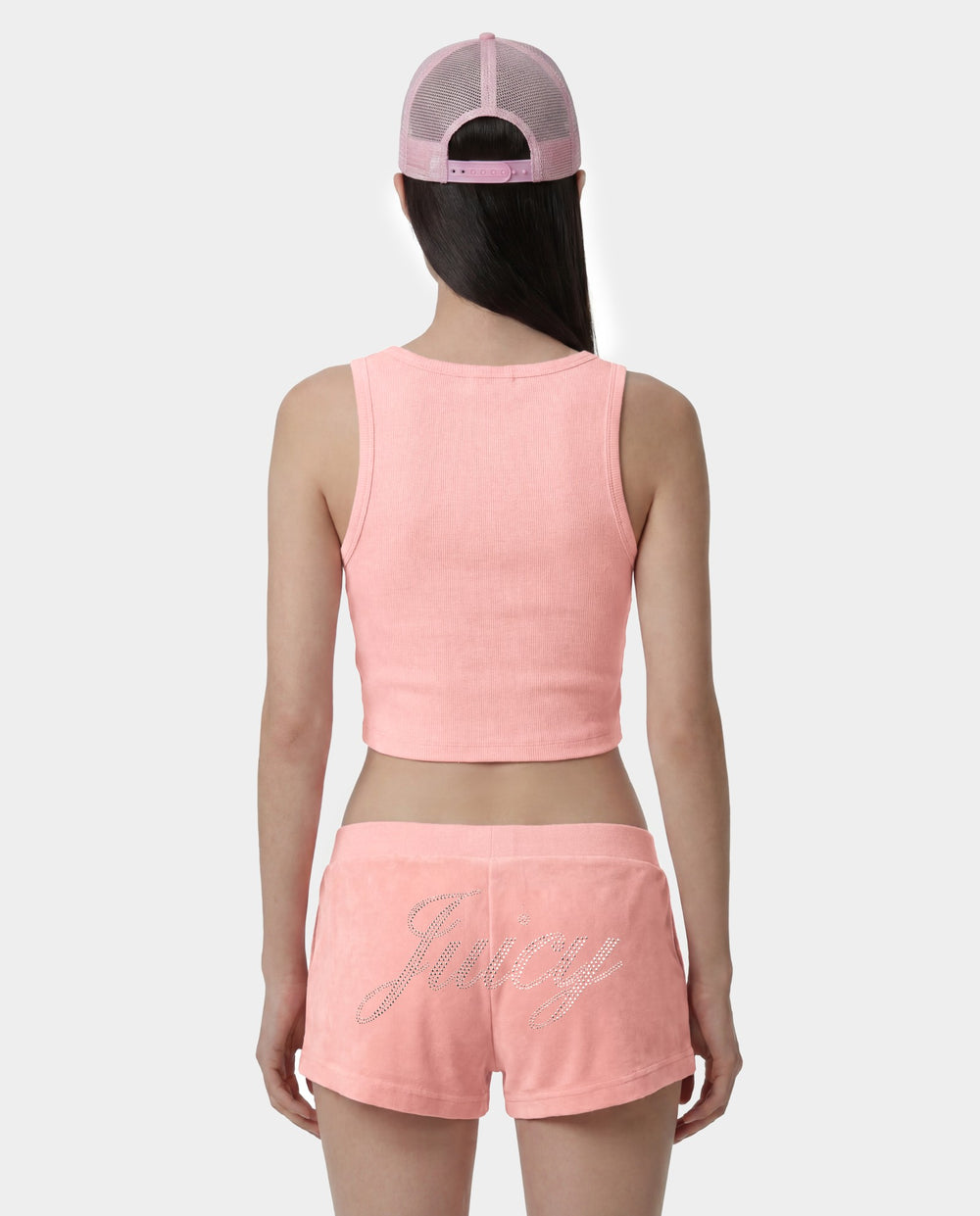 Juicy Crown Ribbed Tank - Rose Sporty & Rich Discount