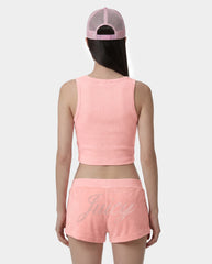 Juicy Crown Ribbed Tank - Rose Sporty & Rich Discount
