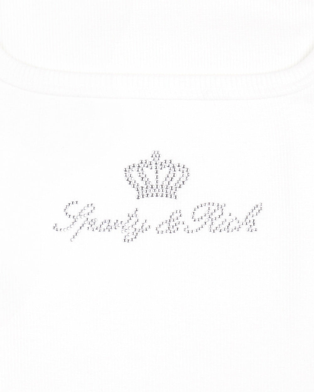 Juicy Crown Ribbed Tank - White Sporty & Rich For Sale