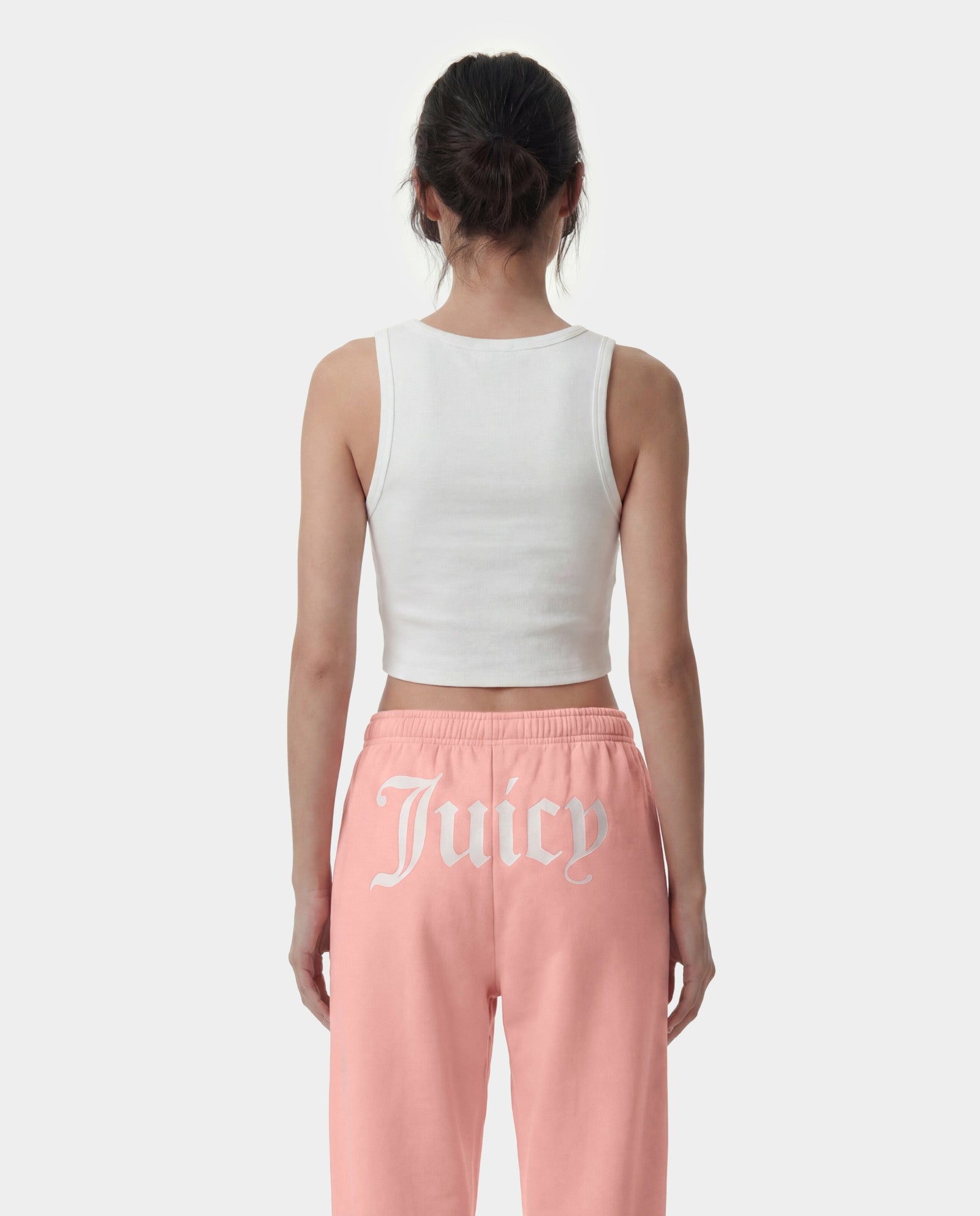 Juicy Crown Ribbed Tank - White Sporty & Rich For Sale