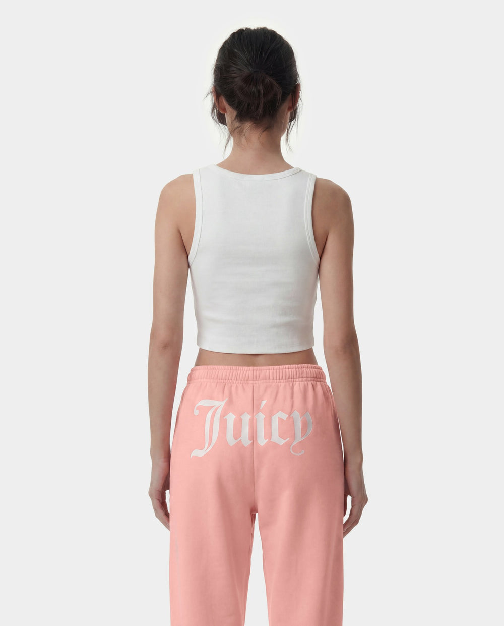 Juicy Crown Ribbed Tank - White Sporty & Rich For Sale