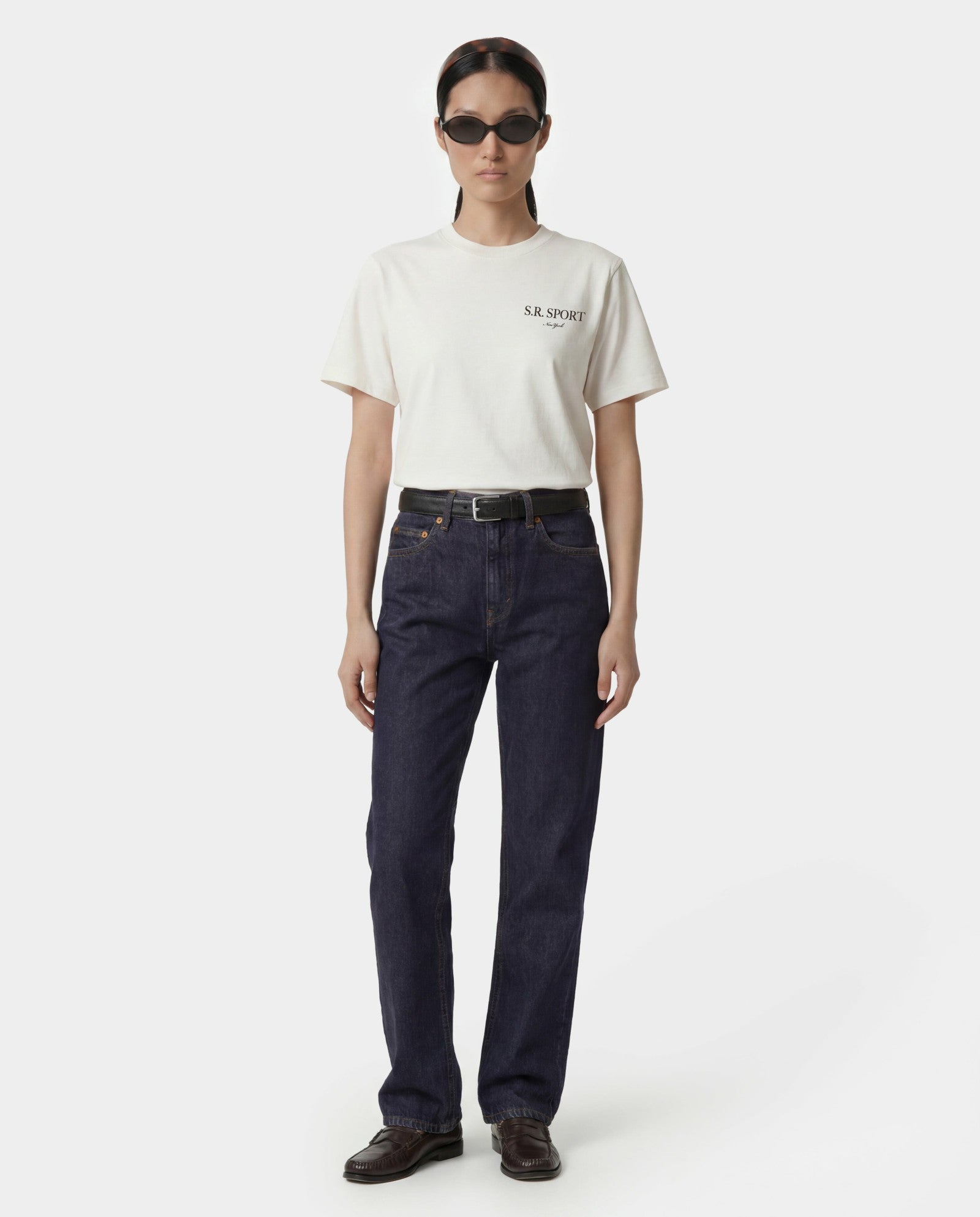 Wimbledon T-Shirt - Ecru Sporty & Rich Outlet