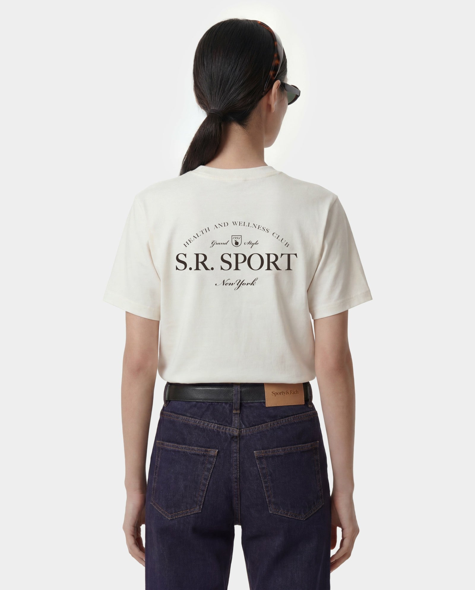 Wimbledon T-Shirt - Ecru Sporty & Rich Outlet