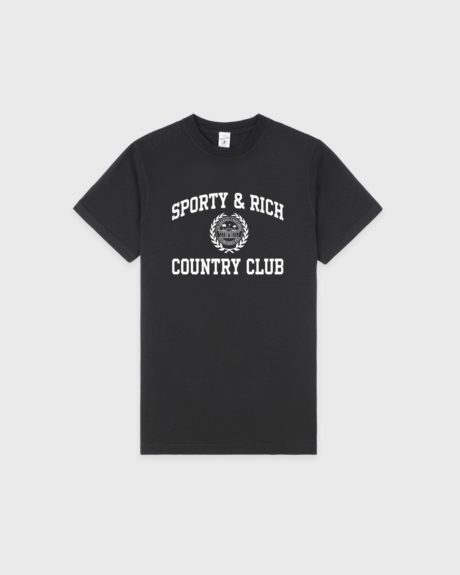 Varsity Crest T-Shirt - Carbon Sporty & Rich Discount