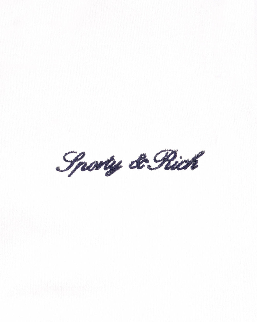 Signature Logo Terry Polo - White/Navy Sporty & Rich Outlet