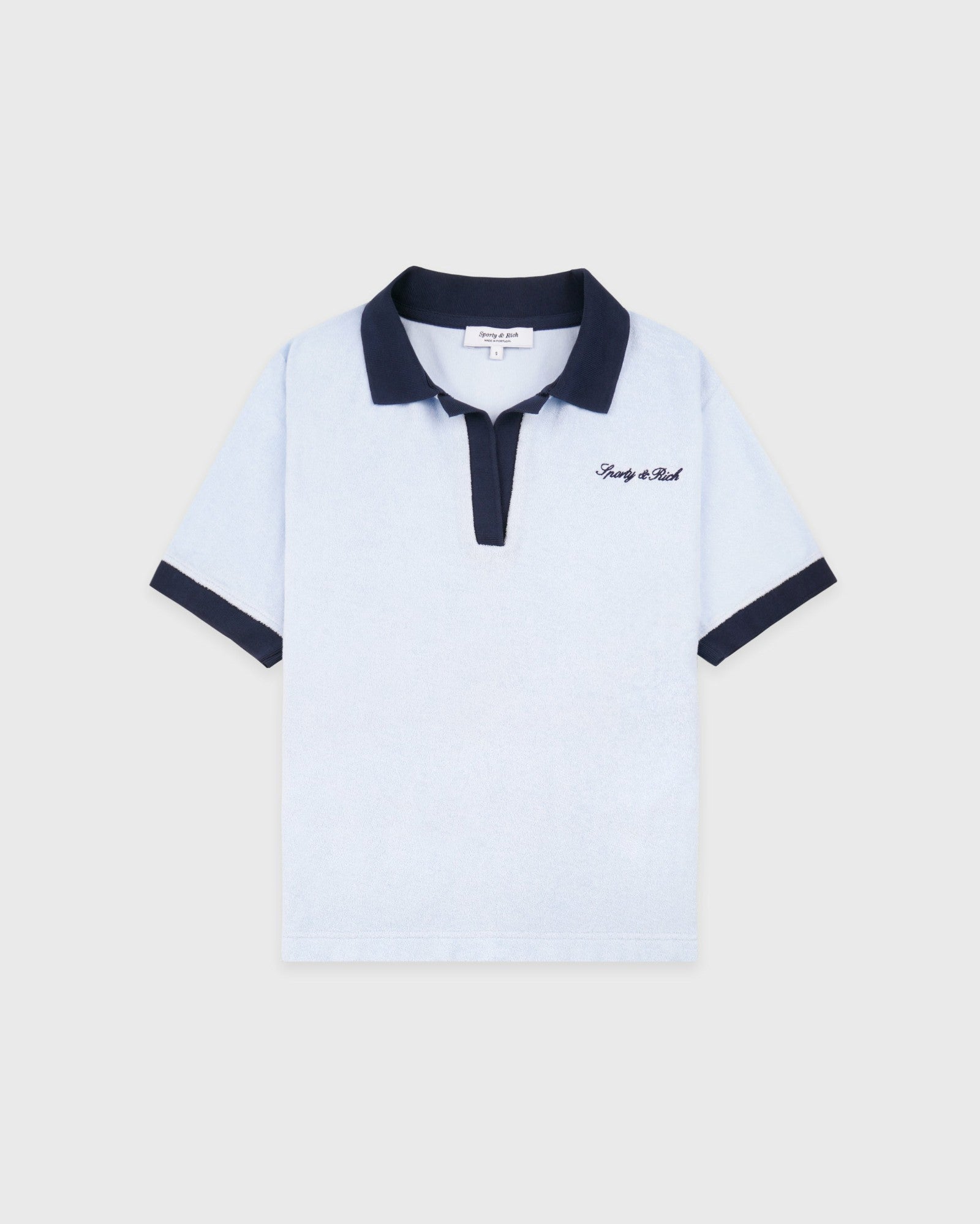 Signature Logo Terry Polo - Ciel/Navy Sporty & Rich US