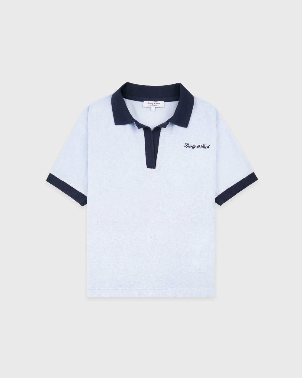 Signature Logo Terry Polo - Ciel/Navy Sporty & Rich US