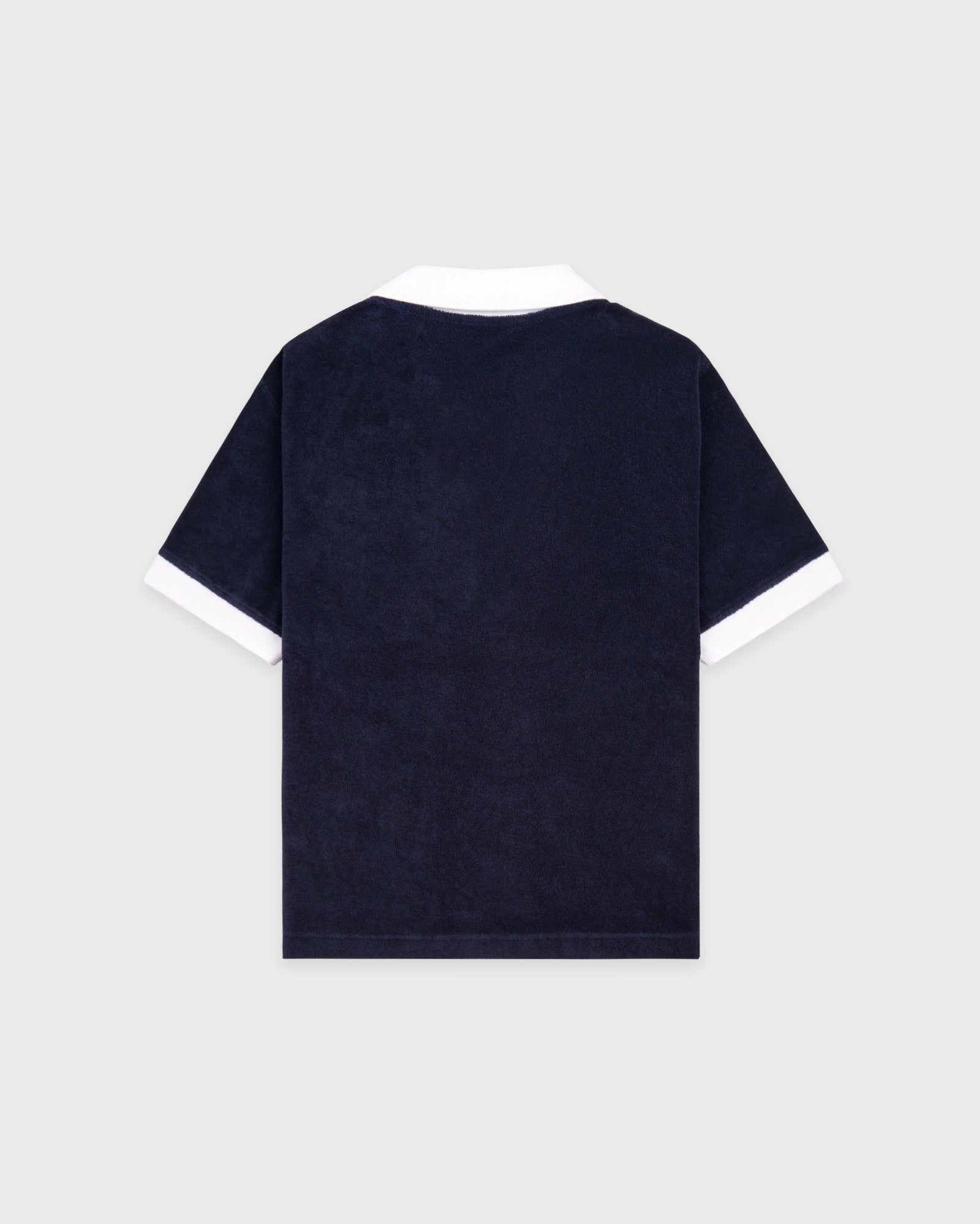 Signature Logo Terry Polo - Navy/White Sporty & Rich Sale