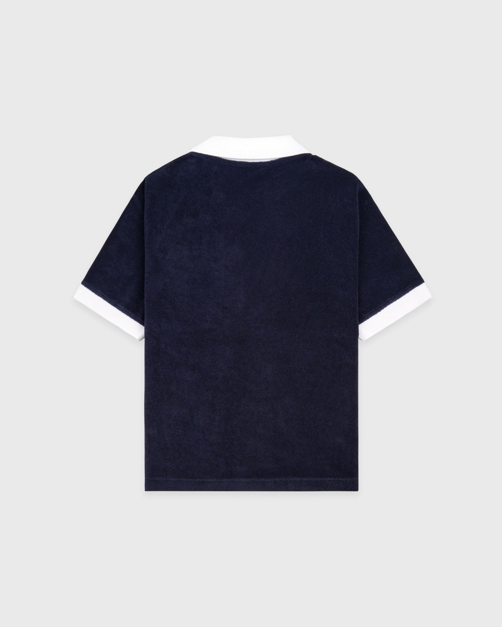 Signature Logo Terry Polo - Navy/White Sporty & Rich Sale