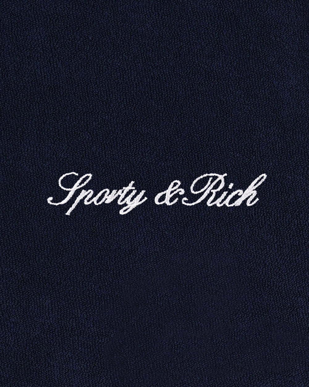 Signature Logo Terry Polo - Navy/White Sporty & Rich Sale