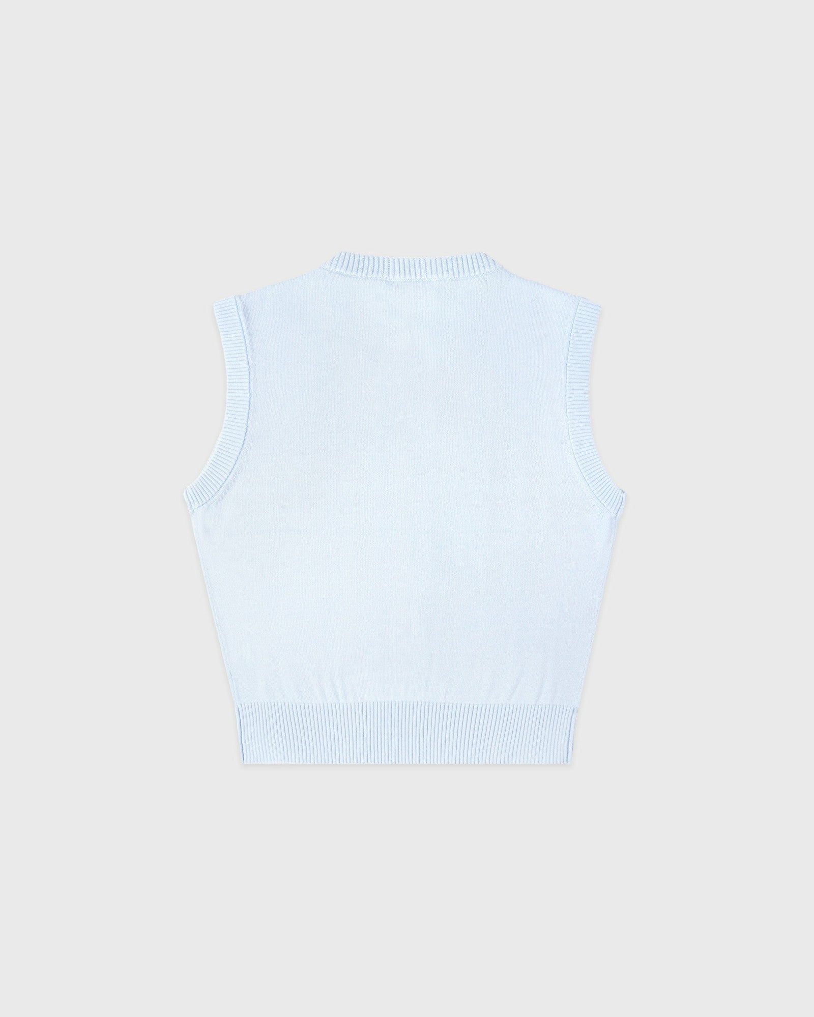 Signature Logo Knitted Vest - Ciel/Navy Sporty & Rich Online