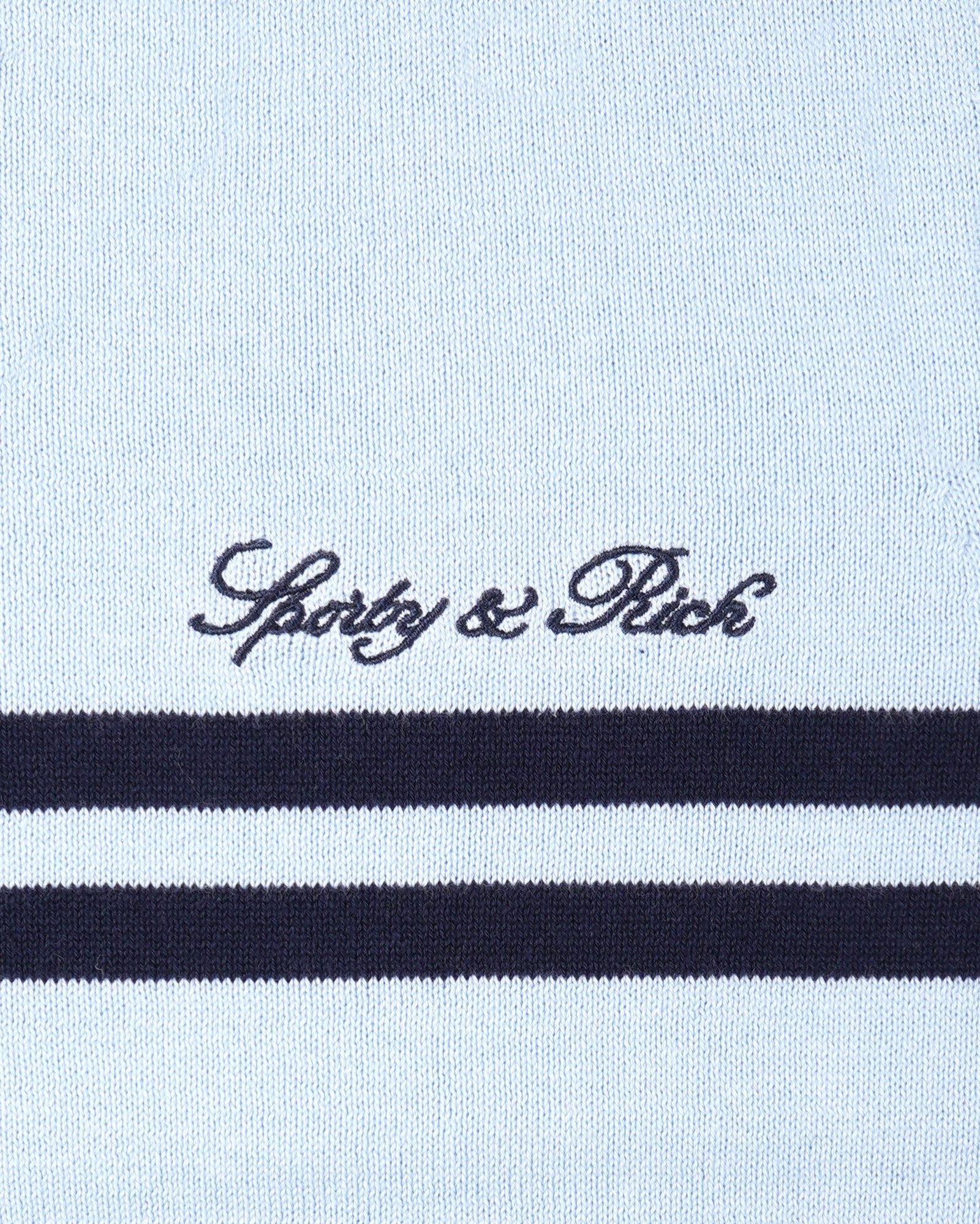 Signature Logo Knitted Vest - Ciel/Navy Sporty & Rich Online