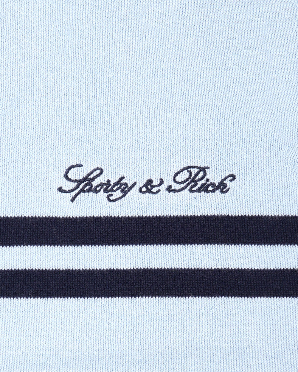 Signature Logo Knitted Vest - Ciel/Navy Sporty & Rich Online