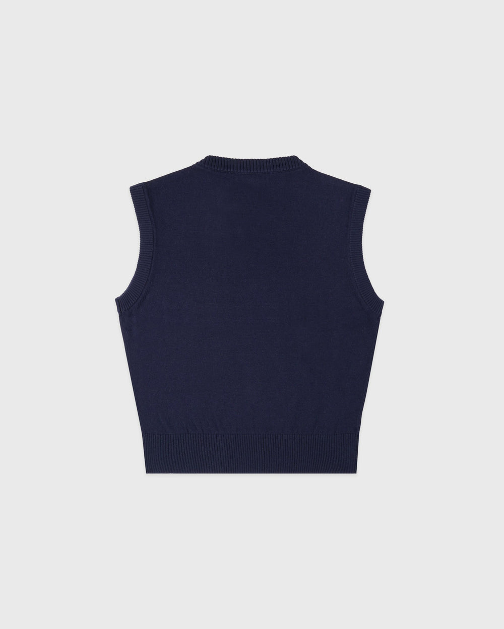 Signature Logo Knitted Vest - Navy/White Sporty & Rich Discount