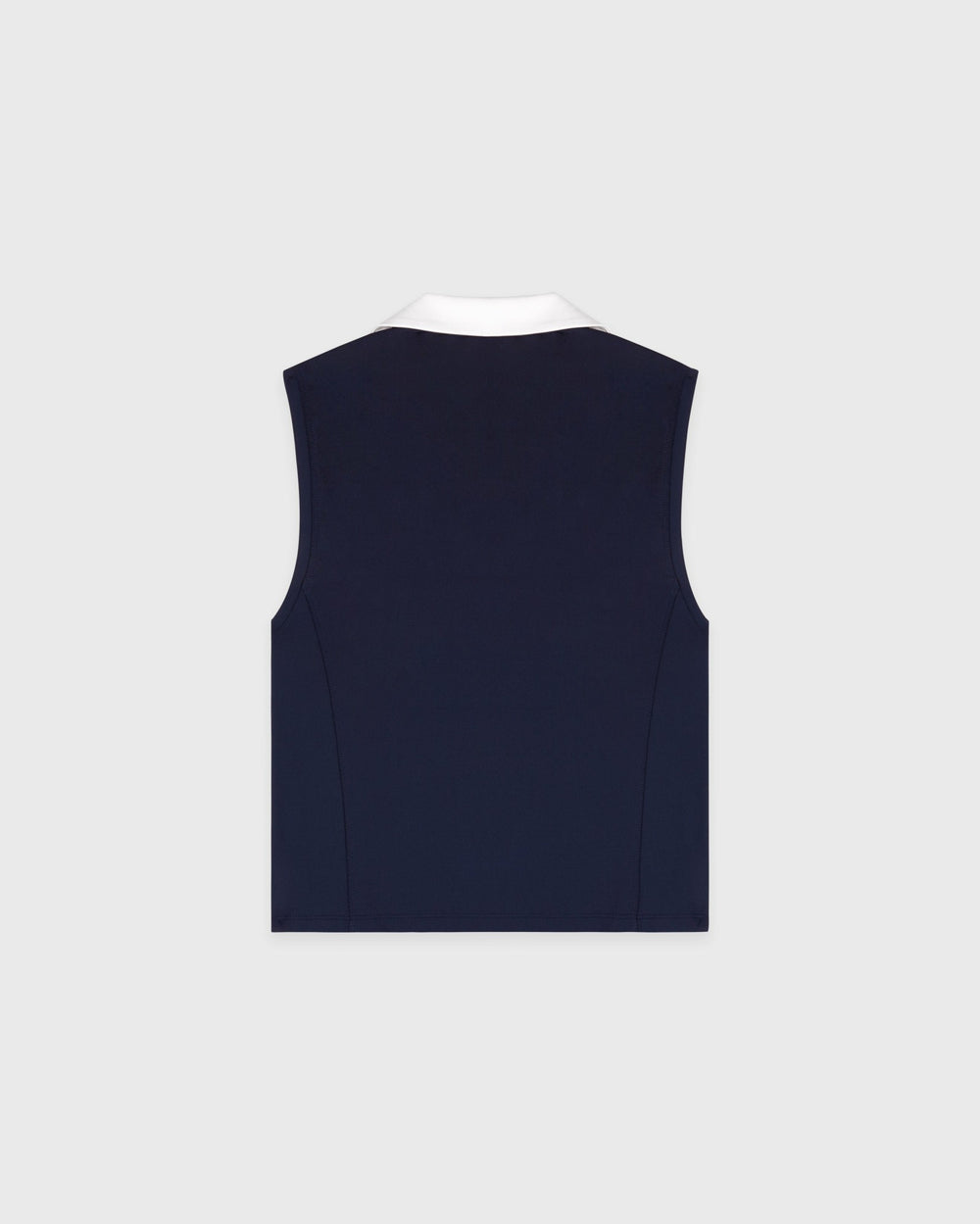 Signature Logo Sports Polo Vest - Navy/White Sporty & Rich Outlet