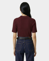 SRC Ribbed Polo - Bordeaux Sporty & Rich Online