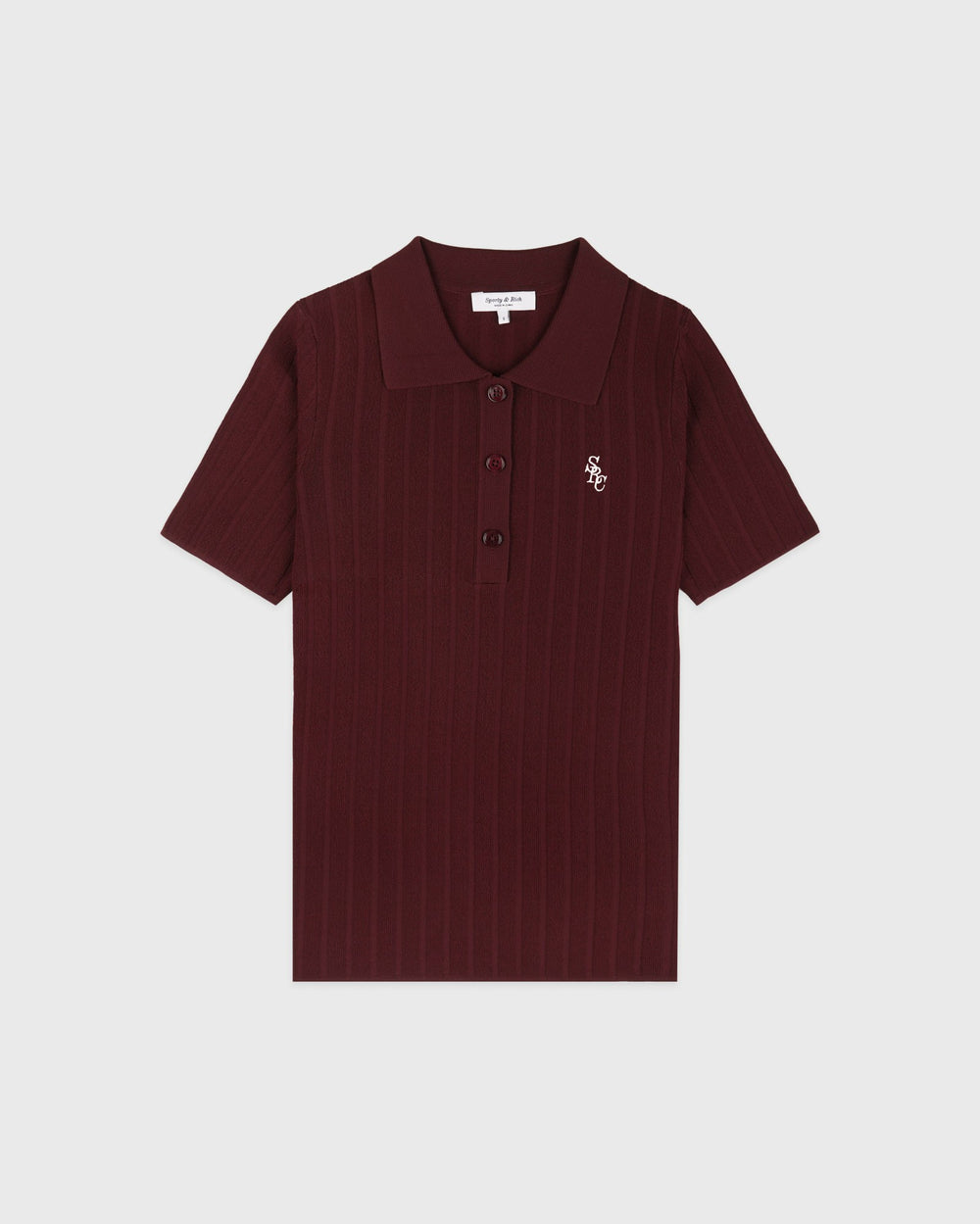 SRC Ribbed Polo - Bordeaux Sporty & Rich Online