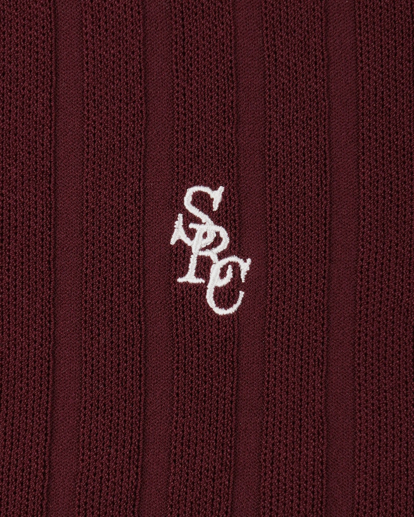 SRC Ribbed Polo - Bordeaux Sporty & Rich Online